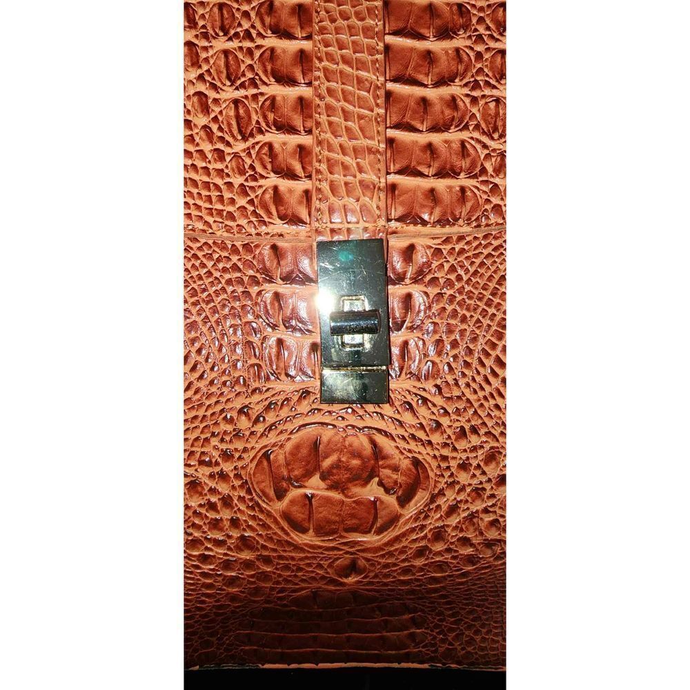 Orange Mock Croc Backpack - Picture 5 of 8